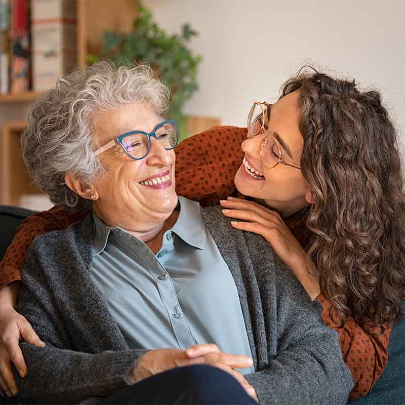 Grandmother and granddaughter enjoying time together